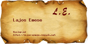 Lajos Emese névjegykártya